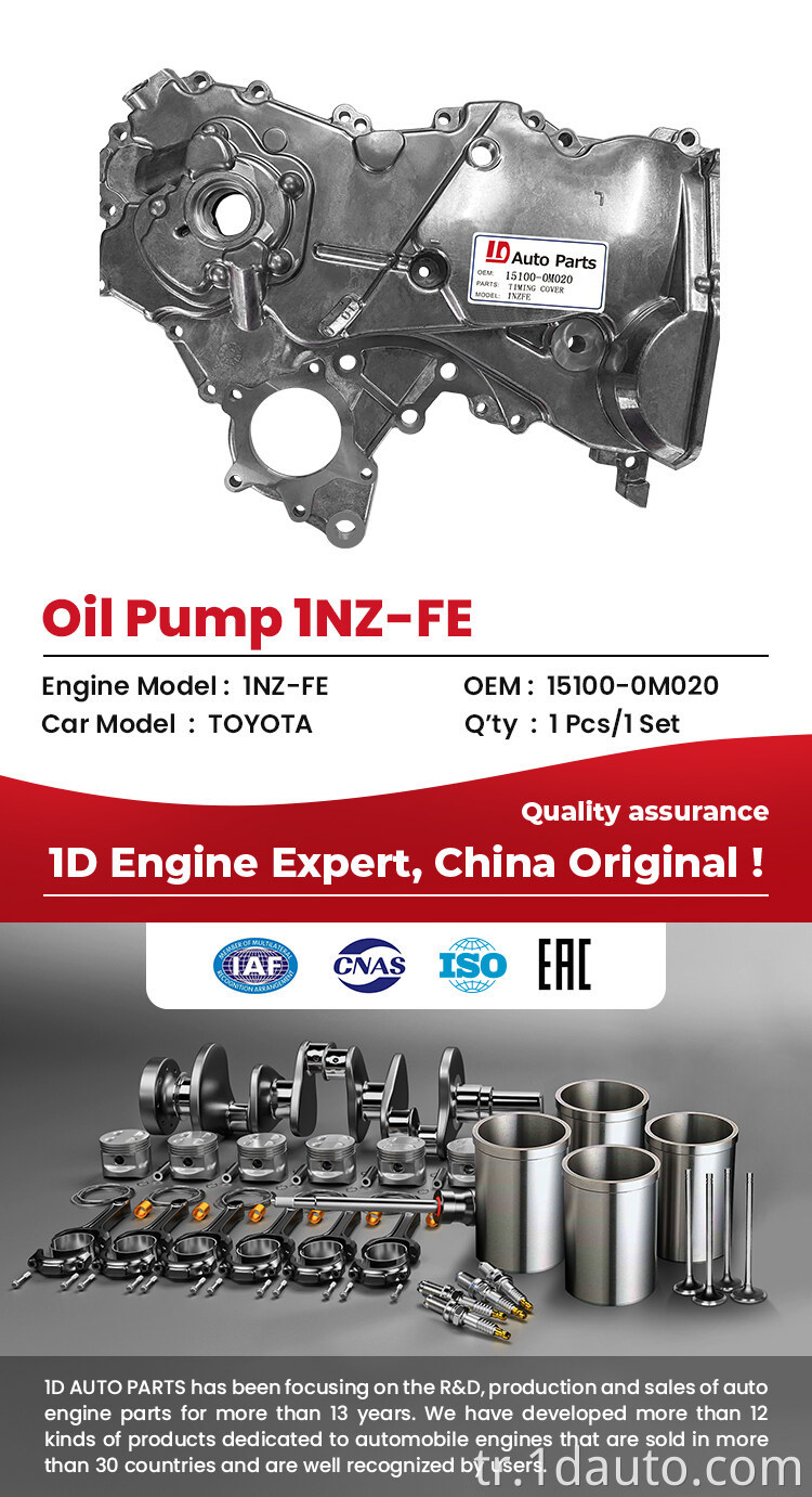 Toyota 1Nz-Fe için Motor Yağı Pompası Engine Oil Pump for Toyota 1NZ-FE